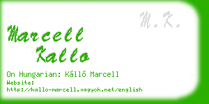 marcell kallo business card