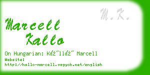 marcell kallo business card